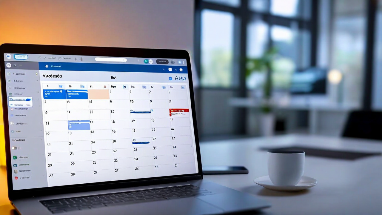 Split screen showing empty calendar vs. async video inbox with team updates