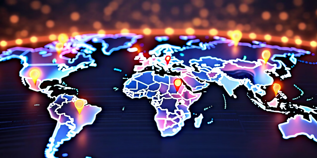 World map with pins across six time zones, connected by glowing lines representing team communication