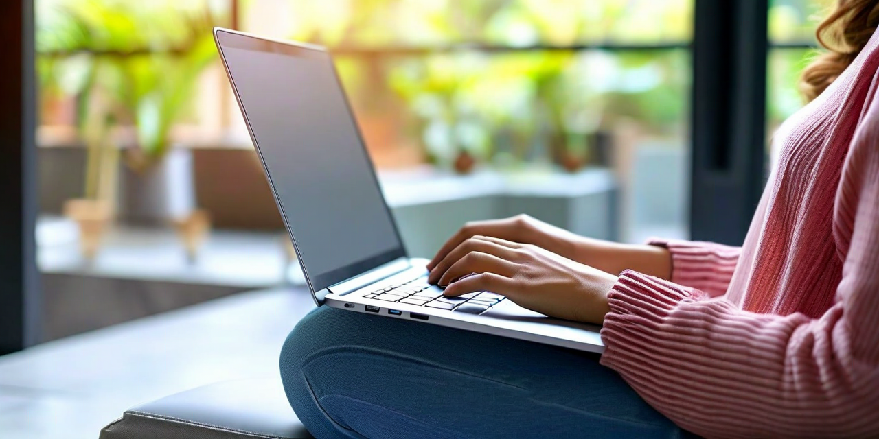 Person with closed laptop taking a break, looking relaxed, away from screens
